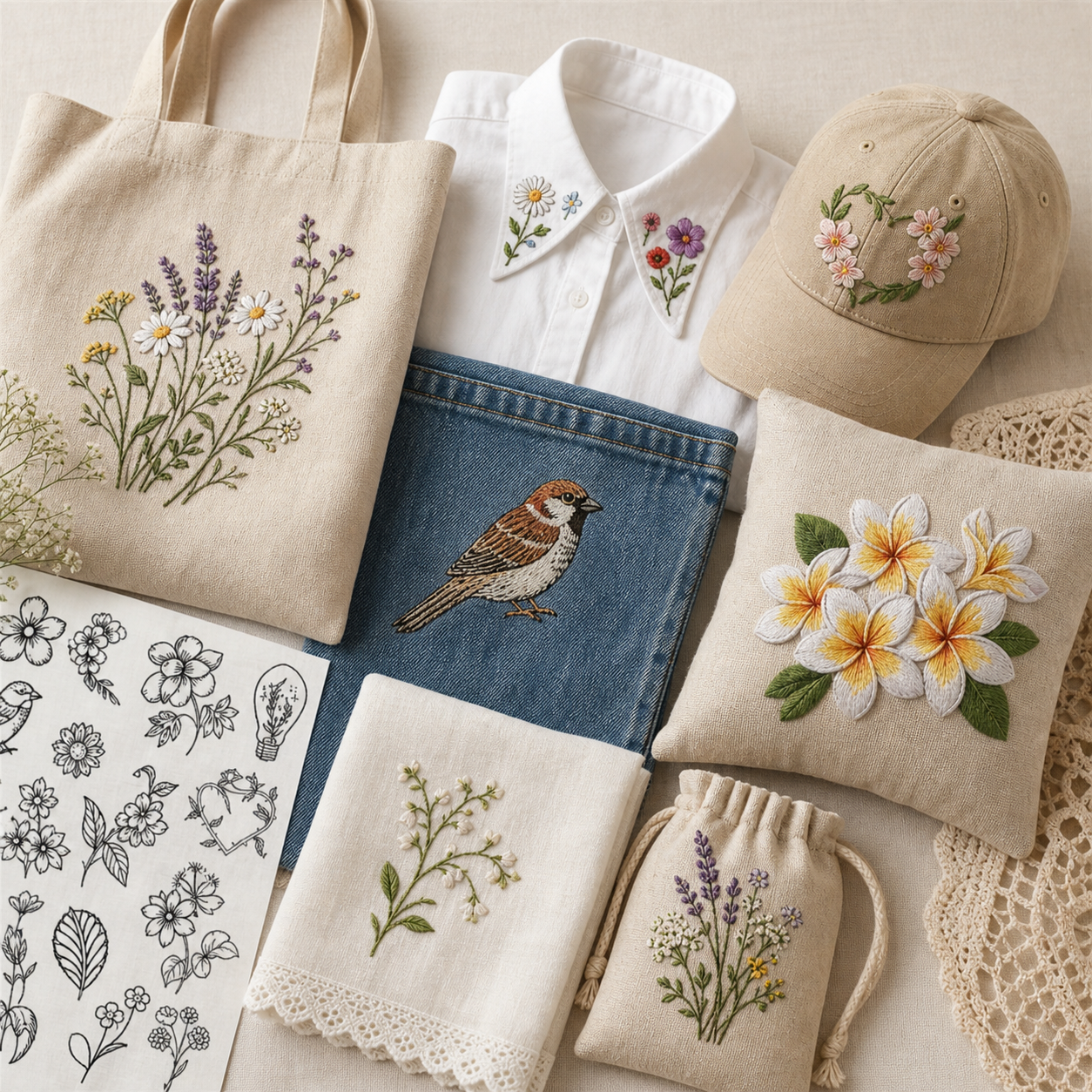 Stick & Stitch Embroidery Guide stickers ( Water Soluble )