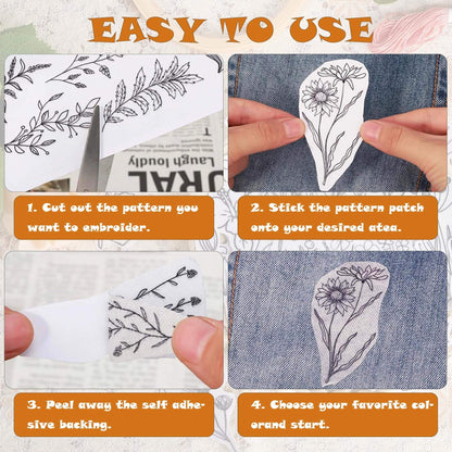 Stick & Stitch Embroidery Guide stickers ( Water Soluble )