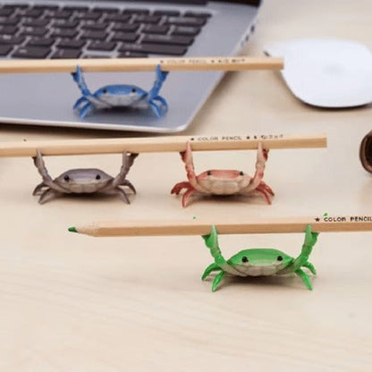 🦀 Crab Weightlifting Pen Holder – Fun & Strong Desk Organizer
